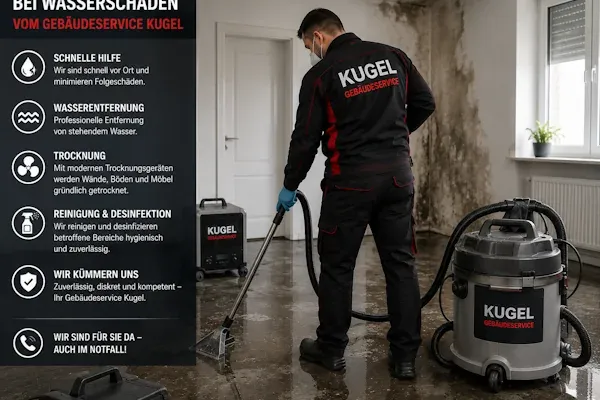 Die Reinigung von Wasserschäden übernehmen wir ebenfalls.